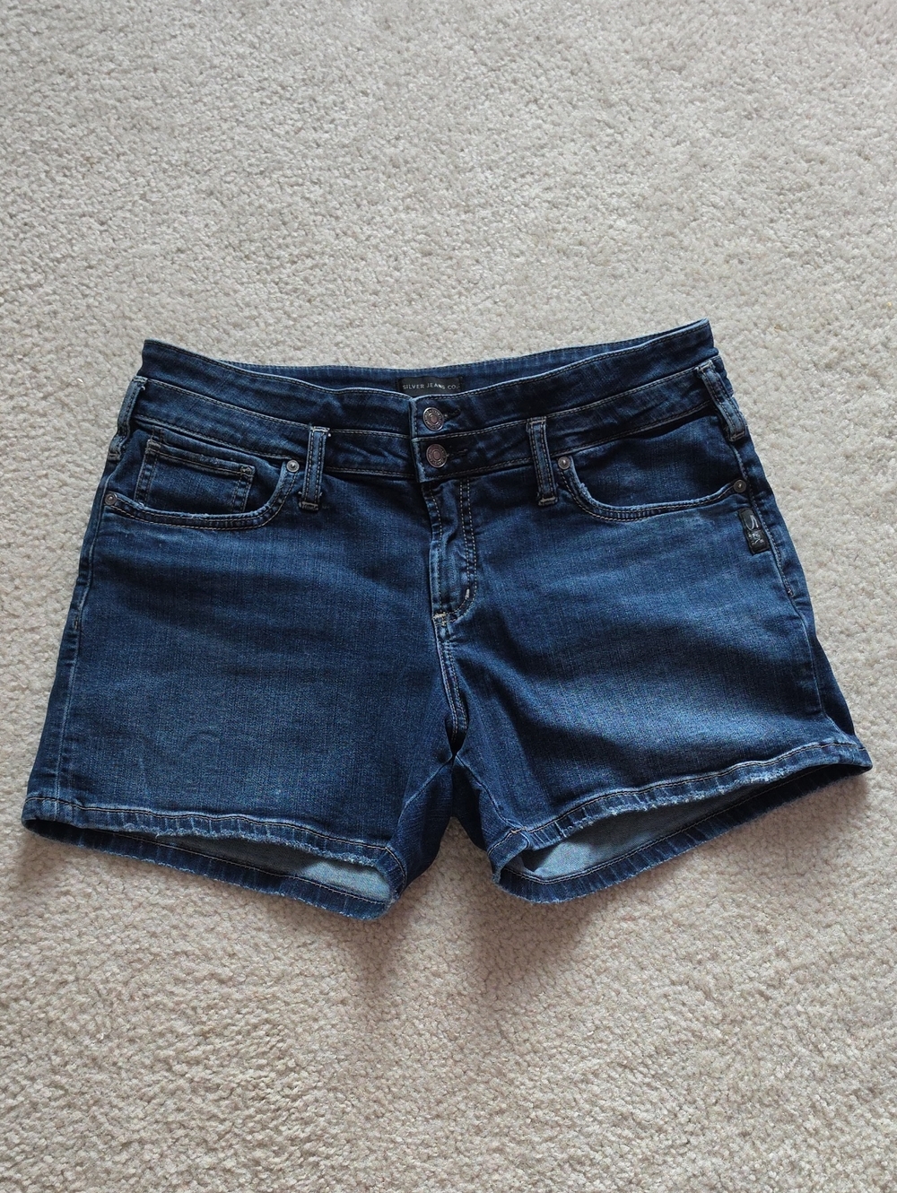 Silver Suki Dark Blue Denim Women's Shorts